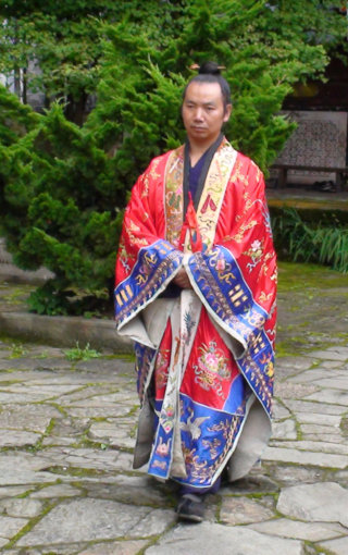 Maïtre Wang Ming Quan, Abbé du temple taoïste Qingxia Guan, Weibaoshan, Yunnan, Chine