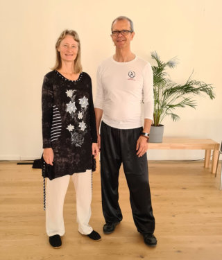 Thierry Doctrinal et Marion Sonnleitner lors du Stage à Ming Shan 2021